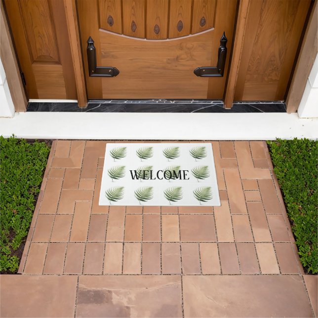 Paillasson Fern Fronds Foliing Welcome Doormat (De plein air)