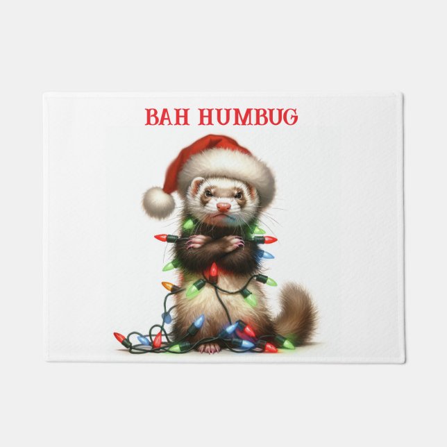 Paillasson Ferret de désordre de Noël enchevêtré (Devant)