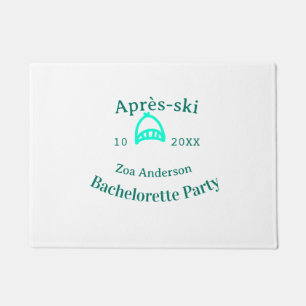 Paillasson fête de célibataire Après-ski chapeau turquoise no
