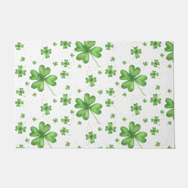 Paillasson Fête de la Saint-Patrick Trèfle (Devant)