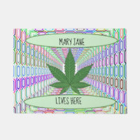Feuille de mauvaises herbes Mary Jane vit ici mat 