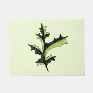Paillasson Feuille décorative de chêne avec des tatouages