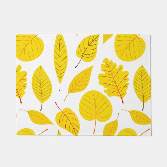 Paillasson Feuilles d'automne en jaune (Devant)