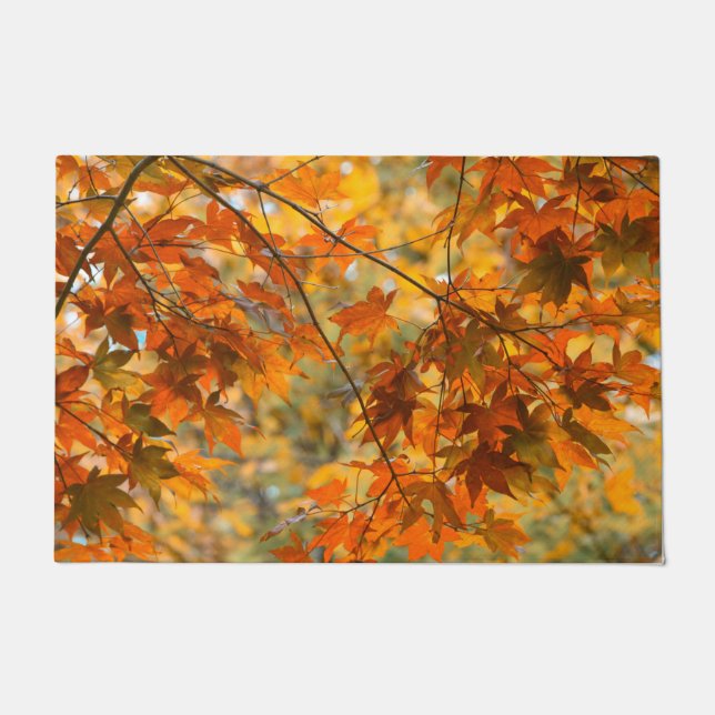 Paillasson Feuilles d'automne Orange automne Foliing  (Devant)