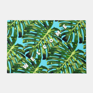 Paillasson Feuilles de Monstera Tropicale Doormat de bienvenu