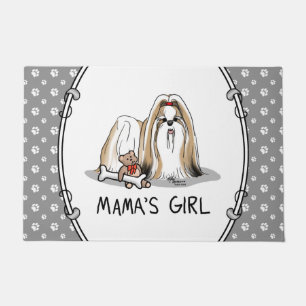 Paillasson Fille de maman Chih Tzu (blanc tan) Chien Maman mi