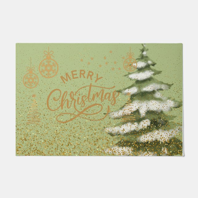 Paillasson Fille pastel pétillant sur l'arrière - plan aquare (Devant)