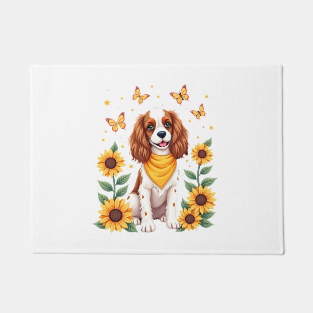 Paillasson Filles Femmes Maman Cavalier King Charles Spaniel  (Devant)