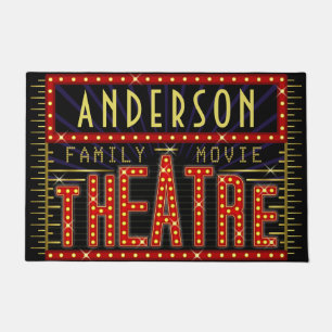 Paillasson Film Theatre Marquee Home Cinéma Nom personnali