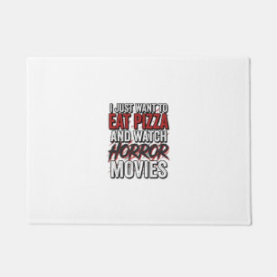 Paillasson Films d'horreur de pizza Typographie vintage Hallo