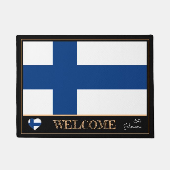 Paillasson Finlande et Finlande Flag house mats/sports Bienve (Devant)