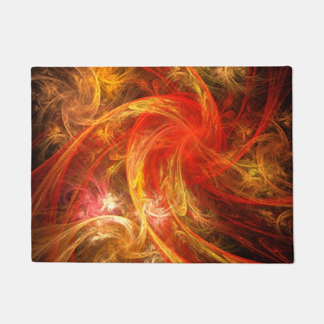 Paillasson Firestorm Art Abstrait (Devant)