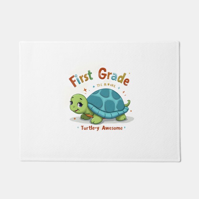 Paillasson First Grade Turtle-y Awesome 1st Grade Back to Sch (Devant)