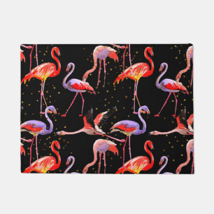 Paillasson Flamant rose Porte Mat Oiseaux colorés