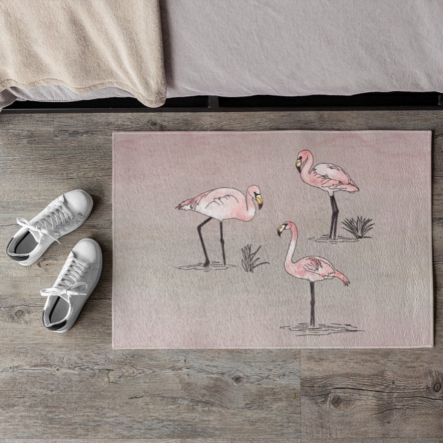 Paillasson Flamants roses (Créateur téléchargé)