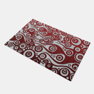 Paillasson Flammes et cercles de tatouage rouges + votre