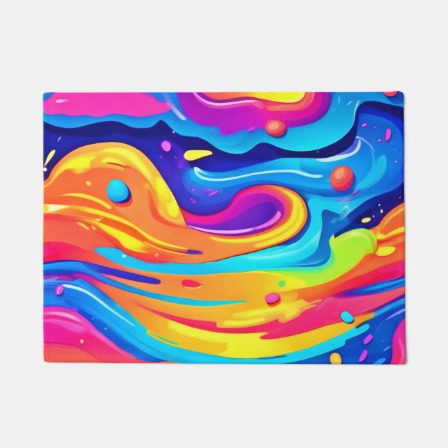 Paillasson Flèches de peinture cosmique (Devant)