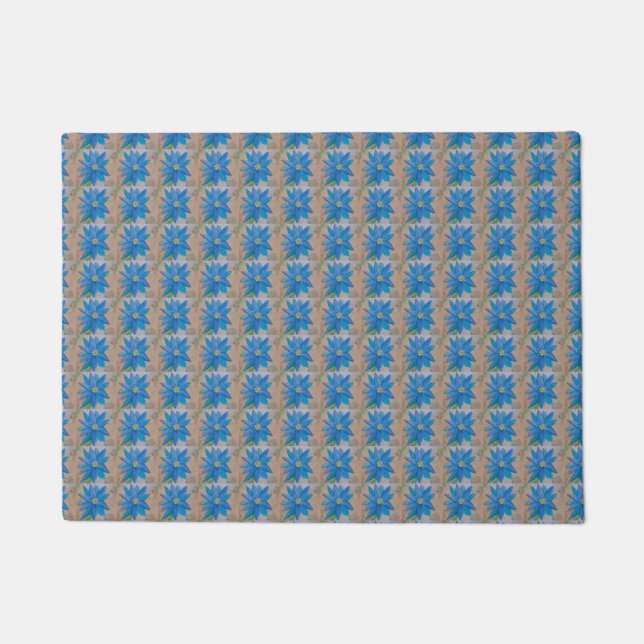 Paillasson Fleur bleue (Devant)