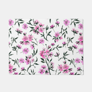 Paillasson Fleur de cerisier blanc sur blanc