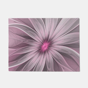 Paillasson Fleur de fantaisie abstraite Art floral de prune f