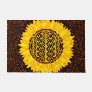 Paillasson Fleur de la vie - tournesol #2