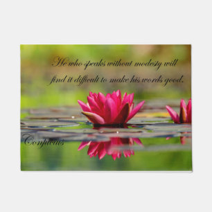Paillasson Fleur de l'Asie Lotus avec des citations de