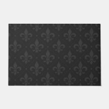 Fleur de Lis en noir personnalisé mat extérieur