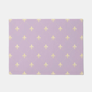 Paillasson Fleur de Lis Lilac en or 18x24