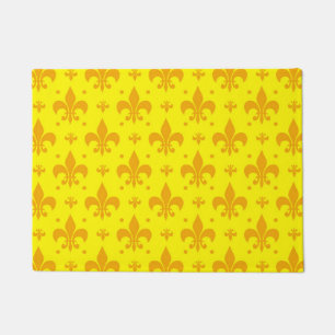 Paillasson Fleur de lis Motif jaune