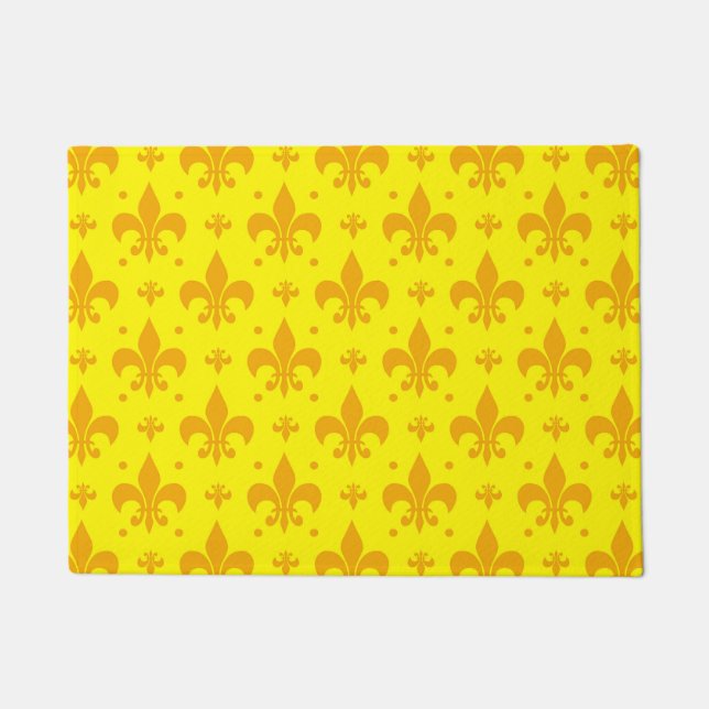Paillasson Fleur de lis Motif jaune (Devant)