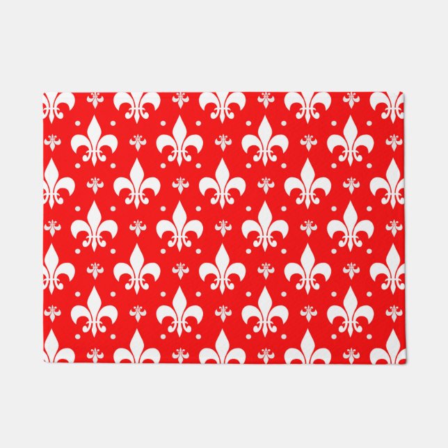 Paillasson Fleur de lis rouge Motif (Devant)