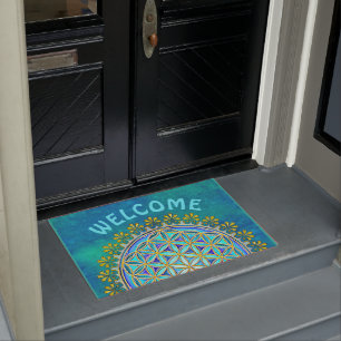 Paillasson Fleur De Vie - Ornements Vintages En Fleurs 1