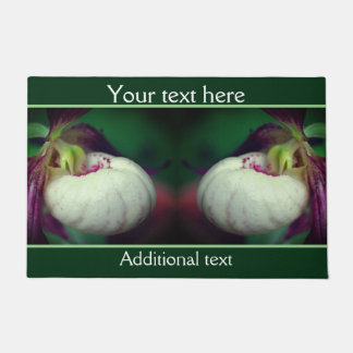 Paillasson Fleur d'orchidée blanche Lady Slipper Personnalisé