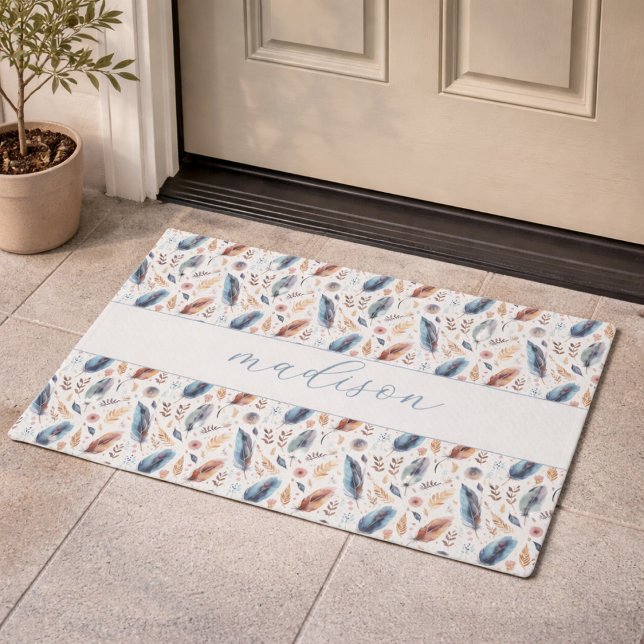 Paillasson Fleur floral personnalisée Boho (Créateur téléchargé)