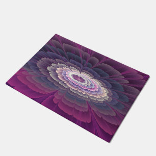Paillasson Fleur frappante Coloré Abstrait Art fractal rose