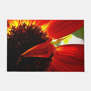Paillasson Fleur marguerite rouge gerbera photo audacieuse mo