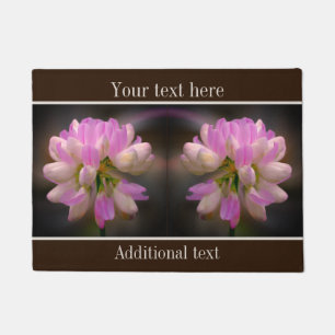 Paillasson Fleur Rose Et Blanc Gros Plan Personnalisé