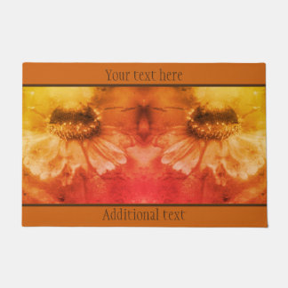 Paillasson Fleur Zinnia Daisy À Sepia Vintage Personnalisé