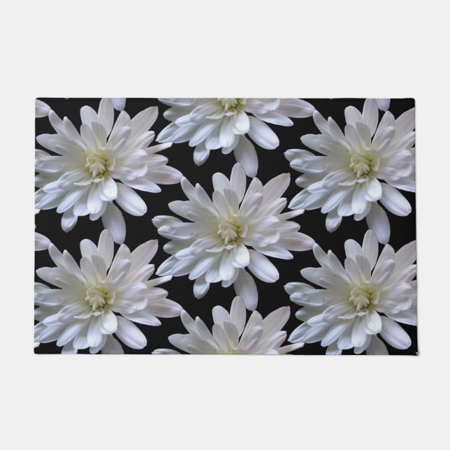 Paillasson Fleurs blanches motifs de marguerite (Devant)