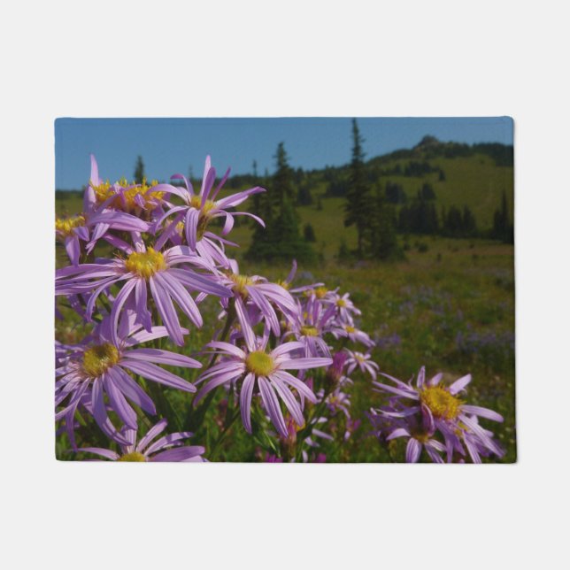 Paillasson Fleurs d'aster violettes au mont Rainier (Devant)