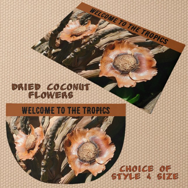 Paillasson Fleurs de Coco Séchées Tropicales Accueil Rustique (Créateur téléchargé)