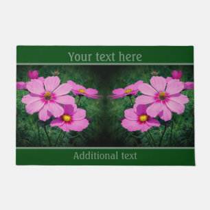 Paillasson Fleurs de Cosmos rose Nature Personnalisée