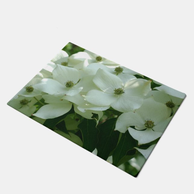 Paillasson Fleurs de Dogwood Blanc (Incliné)