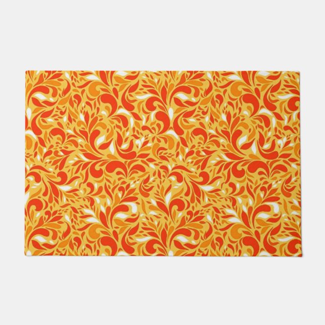 Paillasson Fleurs de paisley d'automne  (Devant)