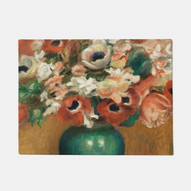 Paillasson Fleurs de Renoir Impressionist Art Peinture (Devant)