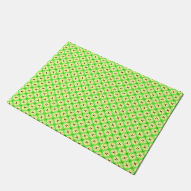 Paillasson Fleurs jaunes sur vert (Incliné)