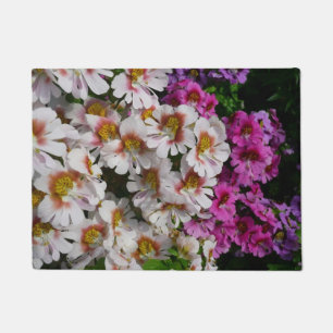 Paillasson Fleurs papillon rose blanc et violet