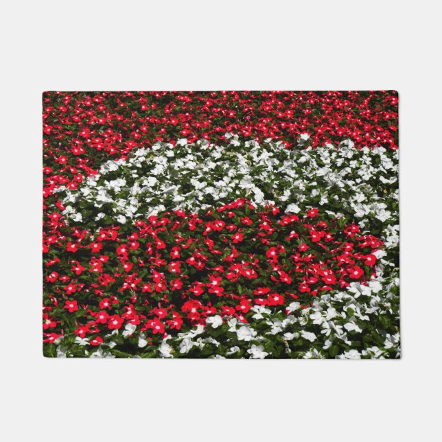 Paillasson Fleurs rouges et blanches (Devant)