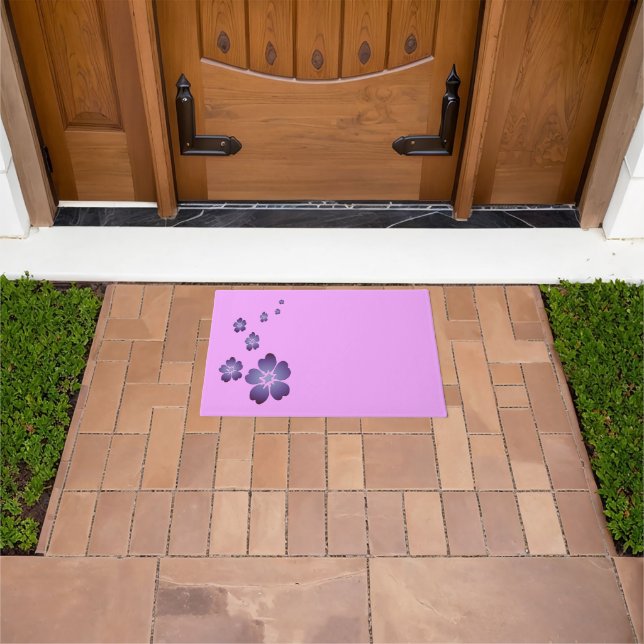 Paillasson Fleurs violettes (De plein air)