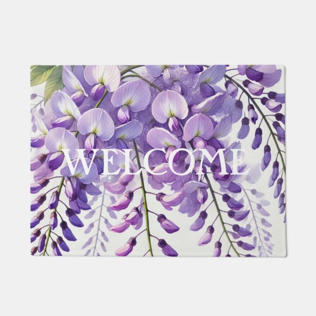 Paillasson Fleurs violettes de la Wisteria Nature Florale (Devant)